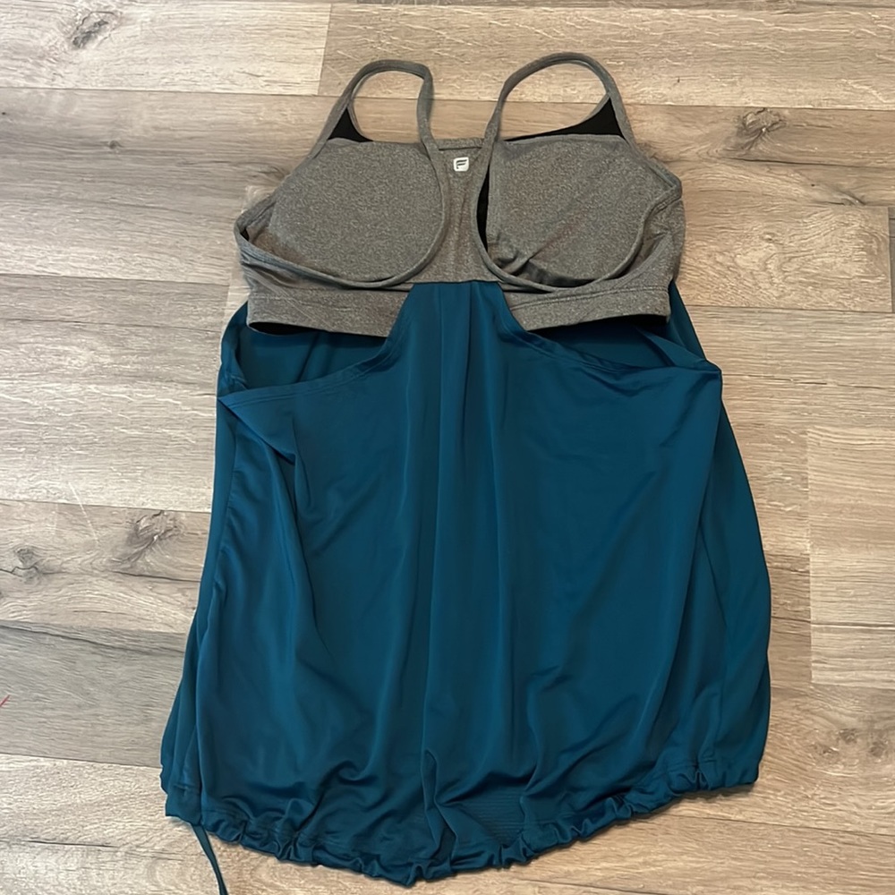 Fabletics Bottom Tie Tank Top With Built-In Sport… - image 2